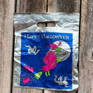 Vintage 90s Happy Halloween Witch Ghost Trick or Treat Candy